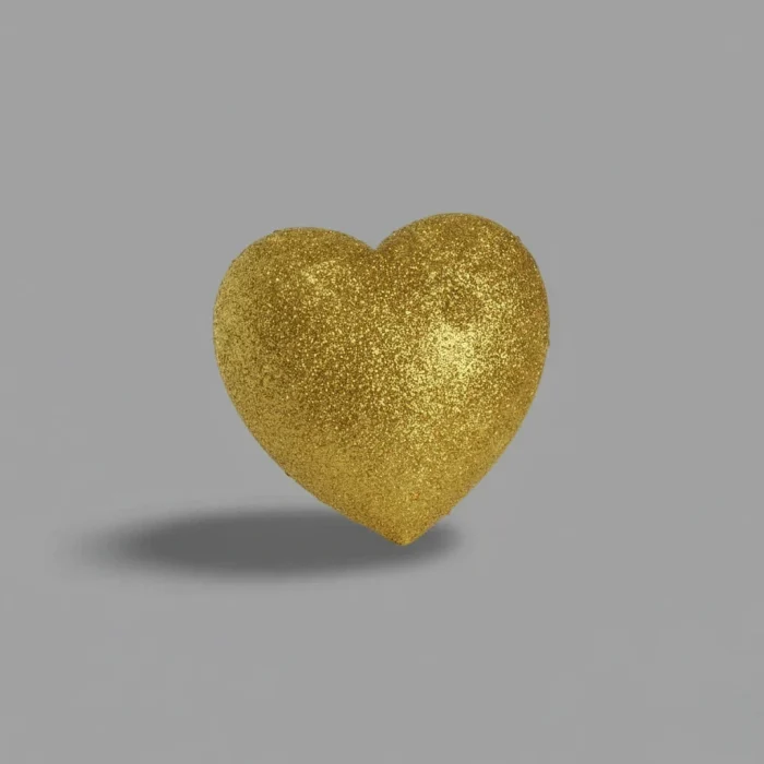 Styro 3D Hearts with glitter